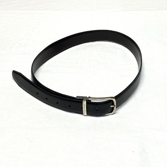 Perry Ellis Twist Buckle Reversible Dress Belt Black & Brown Classic Style - Picture 3 of 9